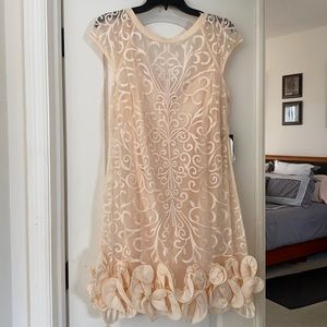 Jessica Simpson lace dress w/ ruffle hem